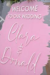 Personalized painted back Welcome Sign-RR